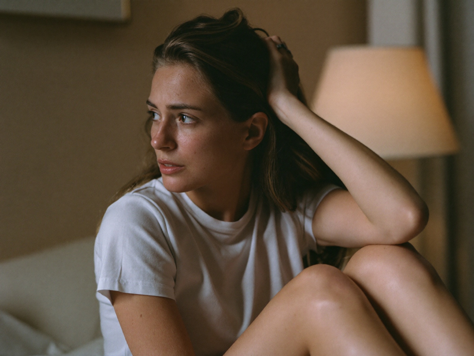 Someone awake at night with a busy mind